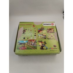 Farm World Schleich 42408 Ferme Cabane Bois Arbres Figurine Personnage Lego...