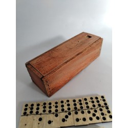 Jeu Dominos Ancien Double 6 Six Riveté Os Ébène 3 Rivets Jeux Anciens Domino