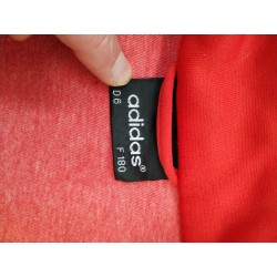 Années 90 Veste Adidas Vintage Rouge Blanche Haut Survêtement Sport As Monaco