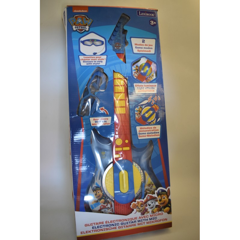 Guitare Electronique avec Micro Paw Patrol Pat Patrouille Nickelodeon Lexibook instrument de musique jeu jouet