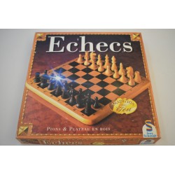 Echecs pions et plateau en bois Jeux Schmidt traditions du jeu Echec