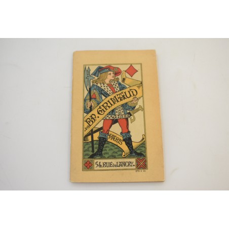 BP Grimaud Paris livret guide pour le jeu de bridge plafond contrat jeux de cartes a jouer ancien livre