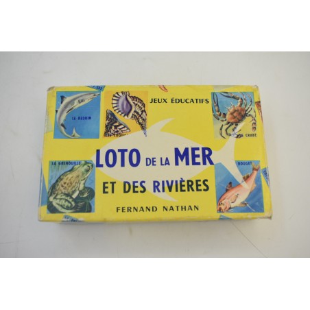 Loto de la mer et des Rivieres Fernand Nathan jeu de société jeux educatifs retro vintage