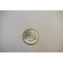 Jetons 100 francs nacre ciselé Casino Villa des fleurs Aix les bains numéro 430 ancien collection