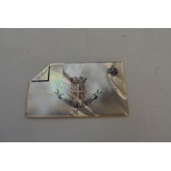 Dix Mille francs Granc Cercle Casino Aix Les Bains Numéro 9 nacre ciselé ancien jetons plaque collection