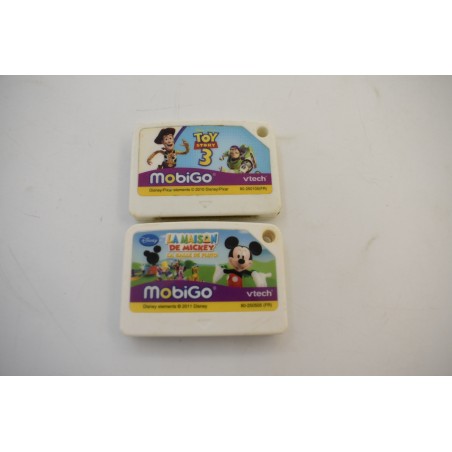 Lot de 2 jeux mobigo vtech Toy Story 3 et La maison de Mickey disney la salle de pluto jeux educatif jeu vidéo