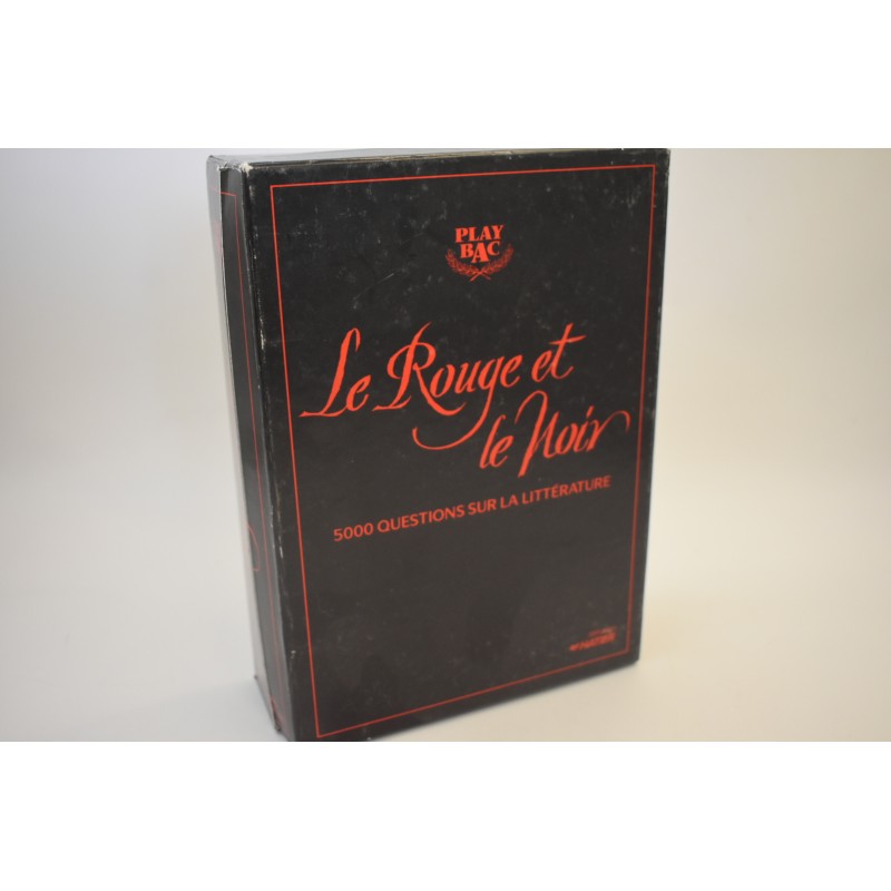 Le rouge et le noir edition Play bac jeu de société diffusion hatier trivial pursuit questions littérature