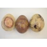 Lot de 3 oeufs en marbre pierre semi environ 7 centimètres