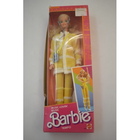 Barbie 1985 Neuve Music Lovin Tempo Mattel Étiquette Printemps 135 Francs Poupée