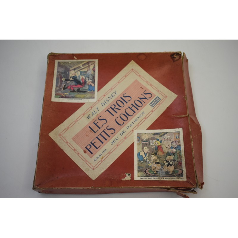 Les trois petits cochons Walt disney Editions Vera jeu de patience paris grand mechant loup jouet ancien puzzle casse tete