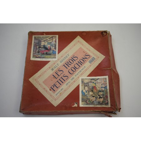 Les trois petits cochons Walt disney Editions Vera jeu de patience paris grand mechant loup jouet ancien puzzle casse tete