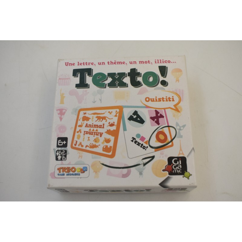 Texto Edition gigamic jeu de société jeux lettre theme mot tréo game