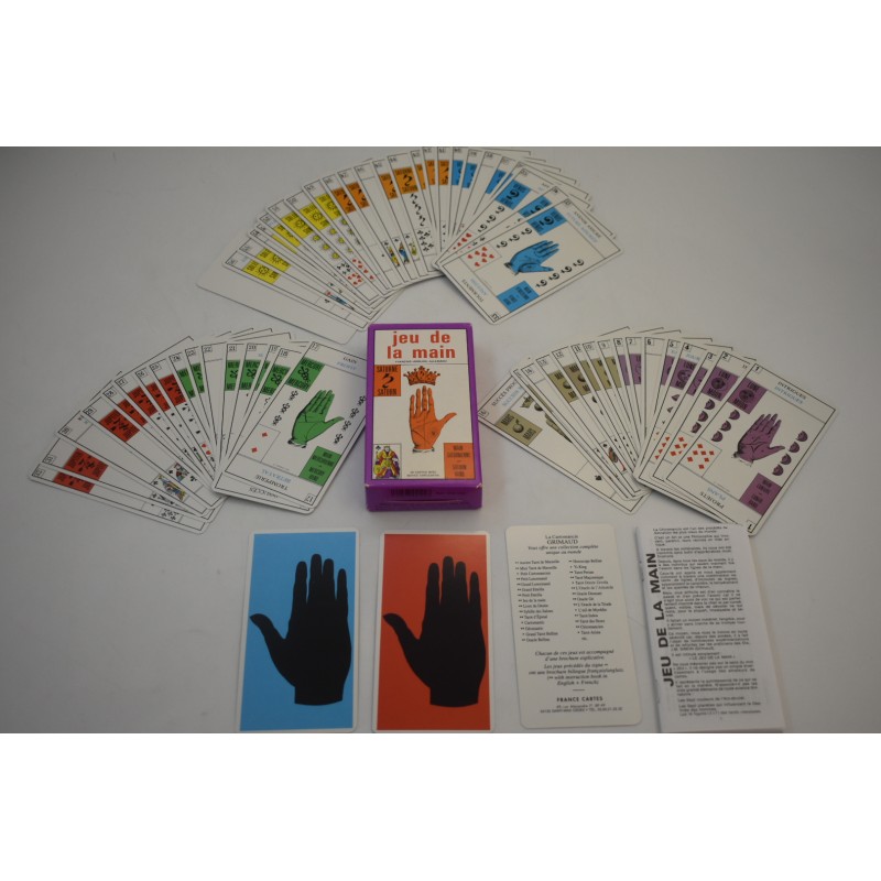 Jeu de la main Edition Grimaud France cartes Chiromancie Mlle Lenormand Tarot voyance carte