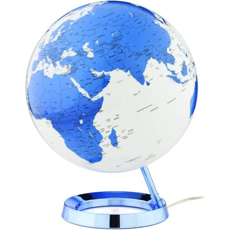 Wonday Light & Colour Hot Blue Globe Lumineux Sphere bleu blanc mappemonde décoration