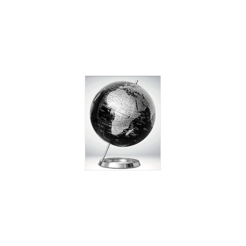 Wonday Iglobe Black Globe non lumineux sphere Noir Argent mappemonde