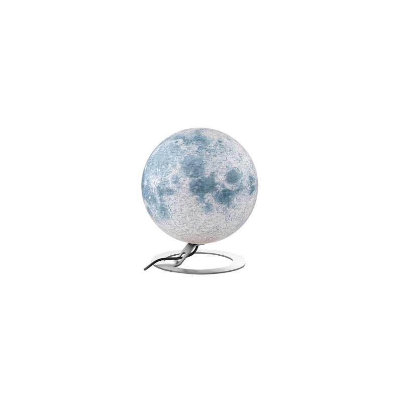 Wonday Globe Lune lumineux sphere carte 30 cm aluminium