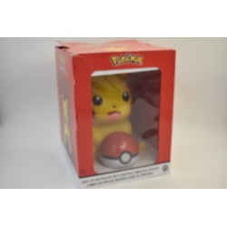 Pokemon Figurine Lumineuse Pikachu Poké Ball Enceinte sans Fil LED 2 Modes d'éclairage USB/microUSB AUX Jack 3.5 mm