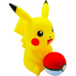 Pokemon Figurine Lumineuse Pikachu Poké Ball Enceinte sans Fil LED 2 Modes d'éclairage USB/microUSB AUX Jack 3.5 mm