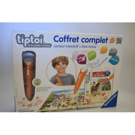 Tip Toi Coffret Complet Edition Ravensburger Lecteur Oid + livre interactif Tiptoi jeux de société jeu educatif