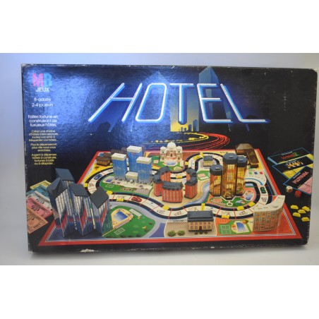Hotel Edition Mb jeux 1986 jeu de société fortune construction monopoly terrains