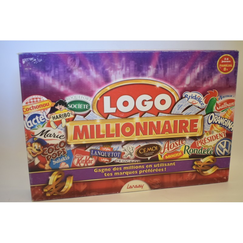 Logo Millionnaire Edition Lansay Jeu de société jeux marques luxe euros