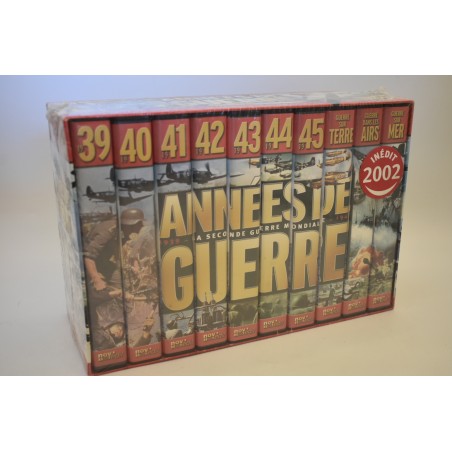Coffret 2002 neuf sous blister 10 K7 vidéo Vhs Années de guerre nov edit guerres chronologique 39-45