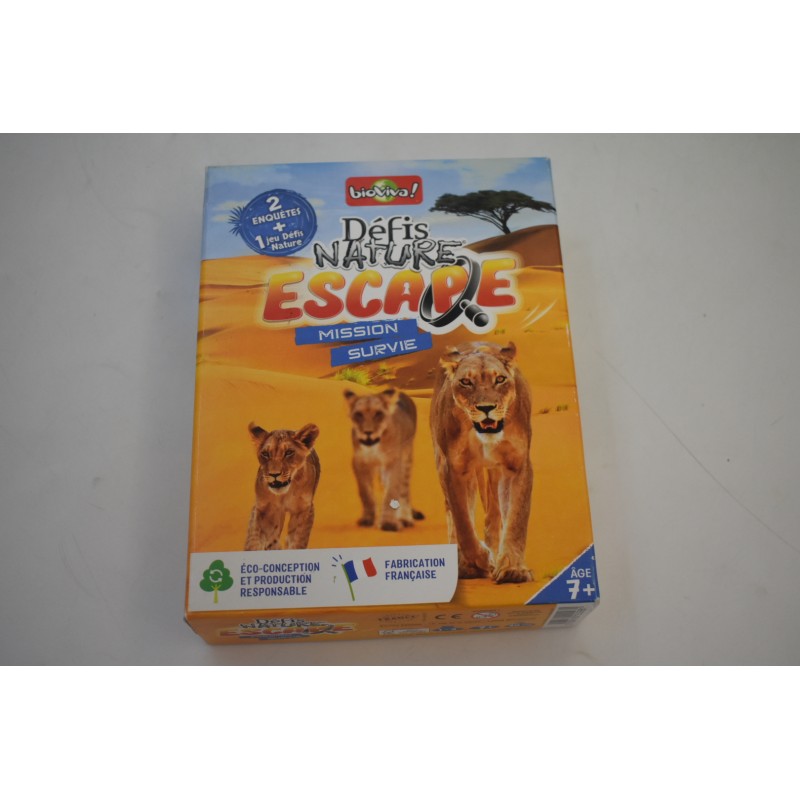 Défis nature escape Mission Survie edition bioviva jeu de société jeux enquetes