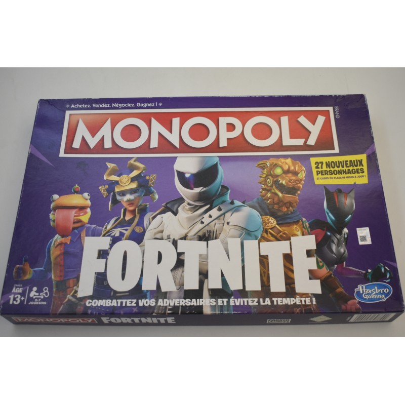 Monopoly Fortnite Edition Parker jeu de société jeux vidéo tempête personnages
