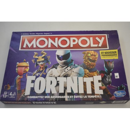 Monopoly Fortnite Edition Parker jeu de société jeux vidéo tempête personnages