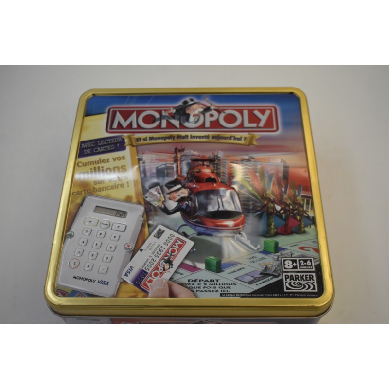 Et si Monopoly était inventé aujourd'hui ? boite luxe métal lecteur de cartes jeux de société Parker