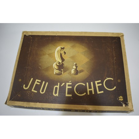 Jeu d'Echec Jeux et jouets Français Edition JJF Echiquier Régence bois tourné plateau boite