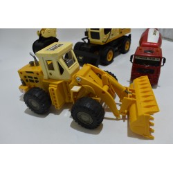 lot 3 engins de chantier Dickie toys Liebherr litronic 314 pelle mecanique chantier camion ciment