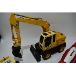 lot 3 engins de chantier Dickie toys Liebherr litronic 314 pelle mecanique chantier camion ciment