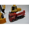 lot 3 engins de chantier Dickie toys Liebherr litronic 314 pelle mecanique chantier camion ciment