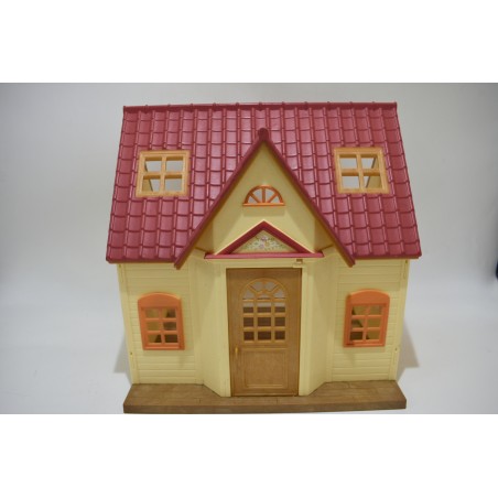 Vintage Sylvanian Epoch Maison des bois famille Families red roof cosy Cottage
