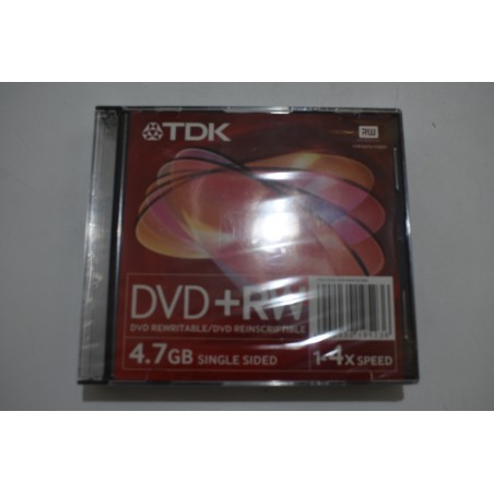 Lot de 5 Neuf Tdk DVD RW 4.7 GB 1-4X vidéo film cd