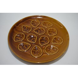 Plat a huitres Signé Niderviller 1748 1770 Douzaine 12 huitre oyster service maison assiette