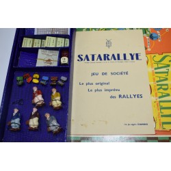 Satarallye ancien jeu de société Diamino Etiquette magasin Printemps sata rallye france jeux anciens