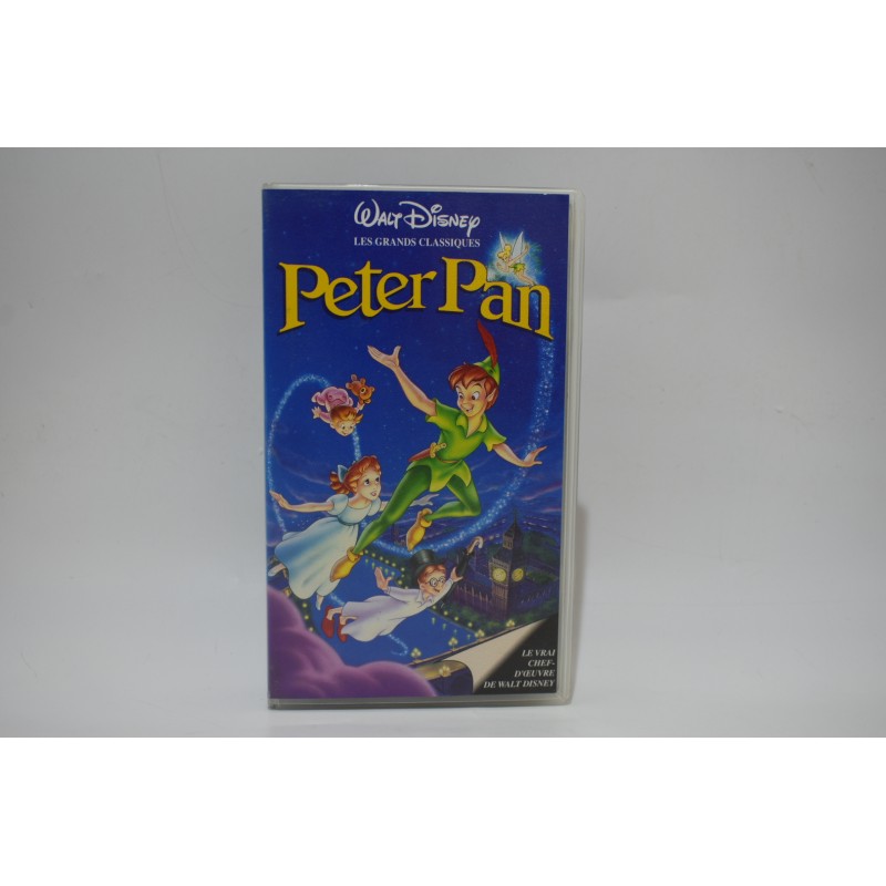 Peter Pan Walt Disney Les grands classiques Vhs cassette vidéo film chef d'œuvre dessins animés