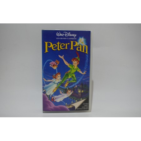 Peter Pan Walt Disney Les grands classiques Vhs cassette vidéo film chef d'œuvre dessins animés