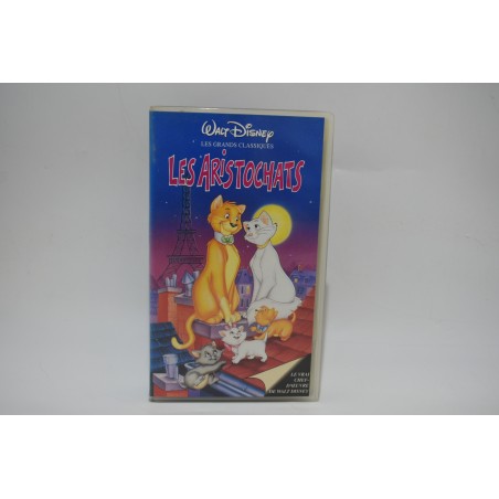 Les Aristochats Walt disney les grands classiques chef d'oeuvre dessins animés film vidéo cassette vhs k7