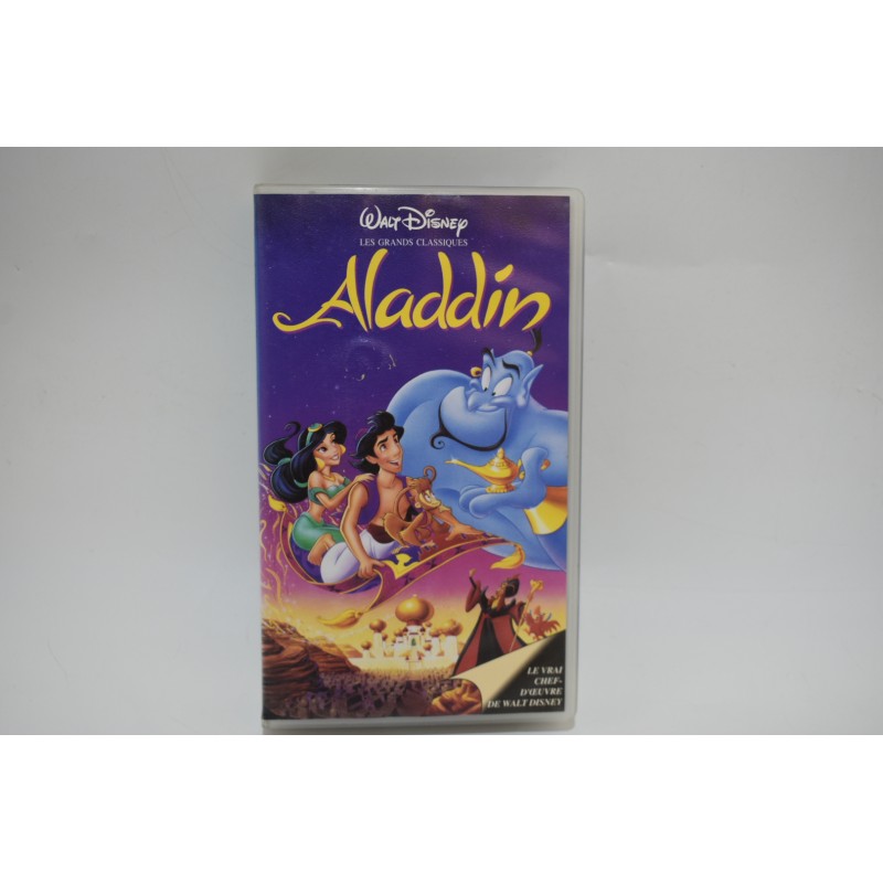 Aladdin Walt disney vhs cassette vidéo k7 chef d'oeuvre classique dessins animés