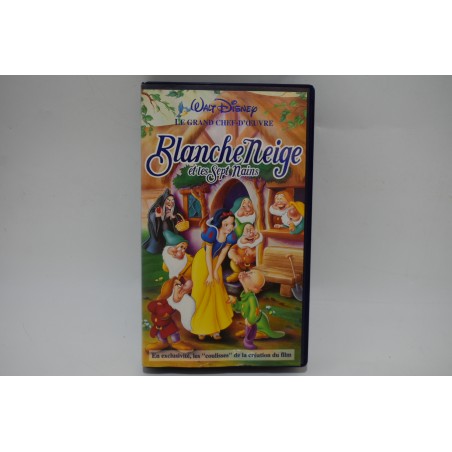 Blanche Neige et les septs nains Walt Disney Cassette vidéo k7 vhs film dessins animés