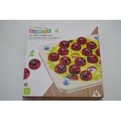 Jeu de Mémoire Coccinelle Bois Edition Petit Genie gifi jeu de société jeux eveil