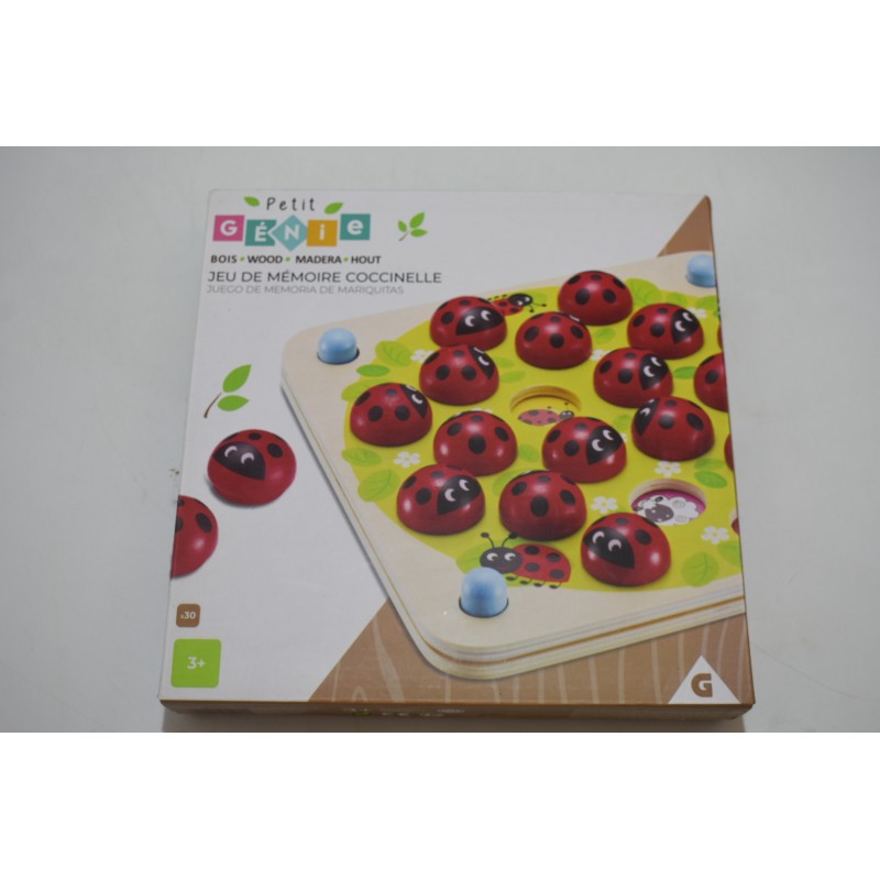 Jeu de Mémoire Coccinelle Bois Edition Petit Genie gifi jeu de société jeux eveil