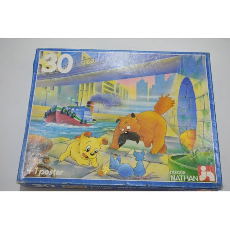 Tchaou et Grodo sur le quai Puzzle nathan 30 pieces jeu de société jeux puzzle casse tete