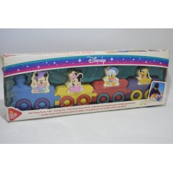 Disney Jouet Vintage Mattel Train Puzzle Jouet D'éveil Roll Along En Boîte