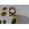Années 40 vintage Pignalose Napoli Planche de cartes a jouer ancienne uncut sheet scopa tarot