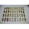 Années 40 vintage Pignalose Napoli Planche de cartes a jouer ancienne uncut sheet scopa tarot