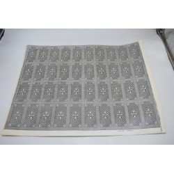 Années 40 vintage Pignalose Napoli Planche de cartes a jouer ancienne uncut sheet scopa tarot